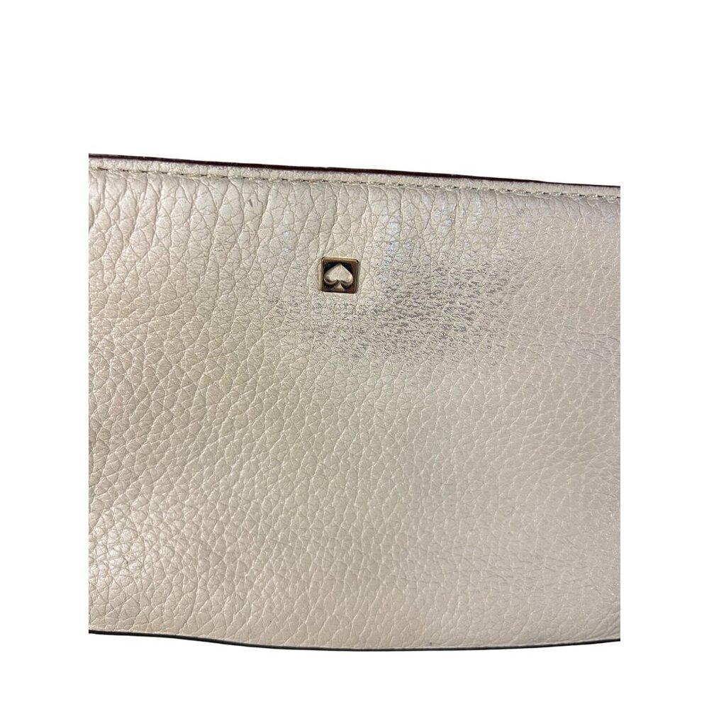Kate Spade Two-Tone Pebbled Leather Crossbody Bag Adjustable Strap Cream & Black - Picture 2 of 12